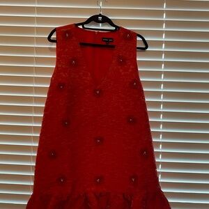 Sister Jane Red A-line Mini Dress V-neck Cocktail